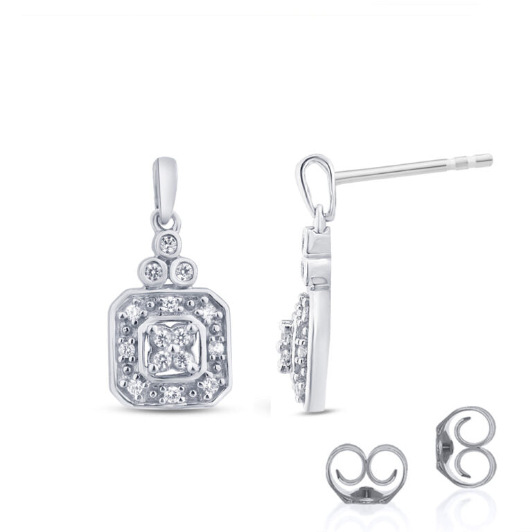 Art Deco Inspired Lab Grown Diamond Earrings