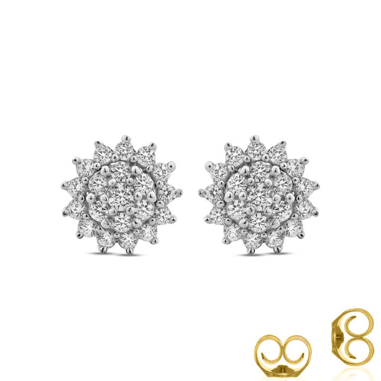 Lab Created Diamond Starburst Earrings