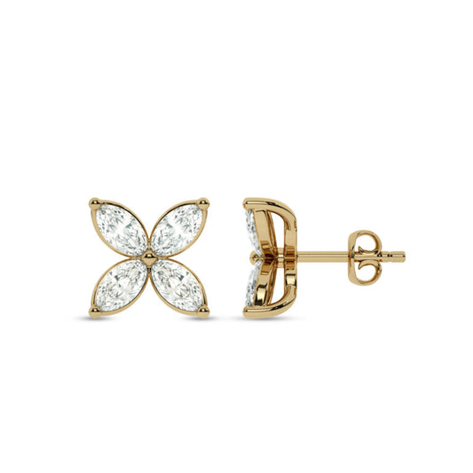 Lab Grown Marquise Bloom Diamond Earrings