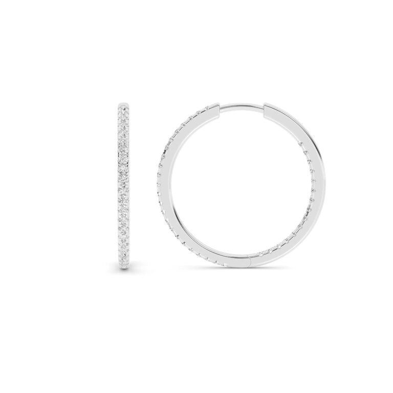 Essential Inside Out Lab Diamond Hoop Earrings