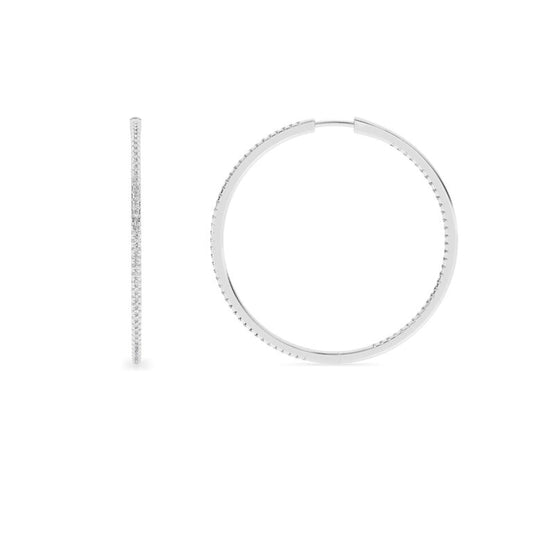 Glimmer Inside-Out Lab Diamond Hoop Earring