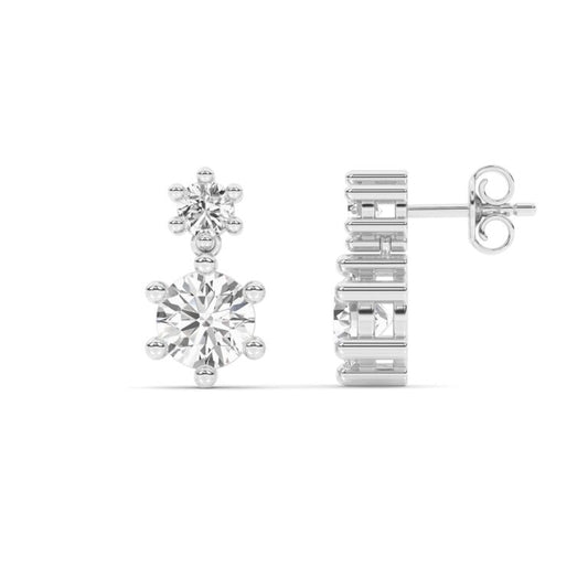 Duo Drop Lab Grown Diamond Earrings