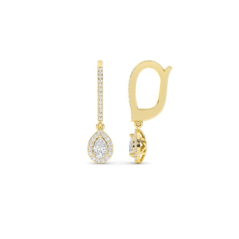 Valeria La Created Diamond Drop Earrings