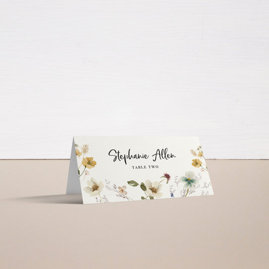 Earthy Garden Place And Escort Cards