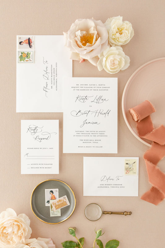 Elegant Wedding Invitation Card | The Krista