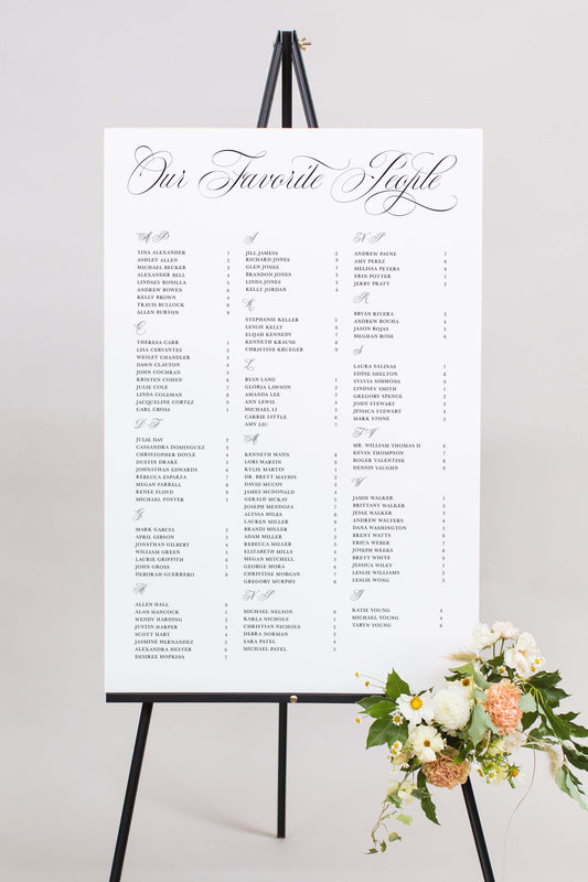 Gatorboard Wedding Seating Chart | The Lillian