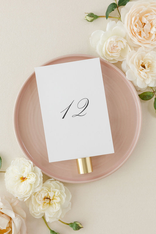 Wedding Table Number Cards | The Lillian
