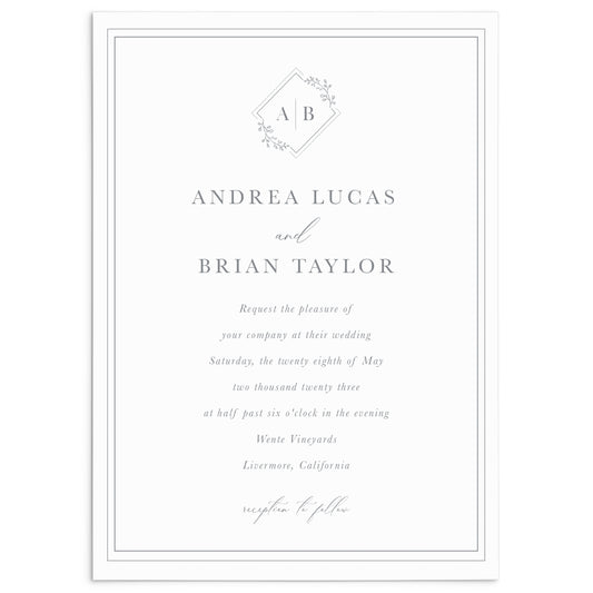 Elegant Frame Wedding Invitation