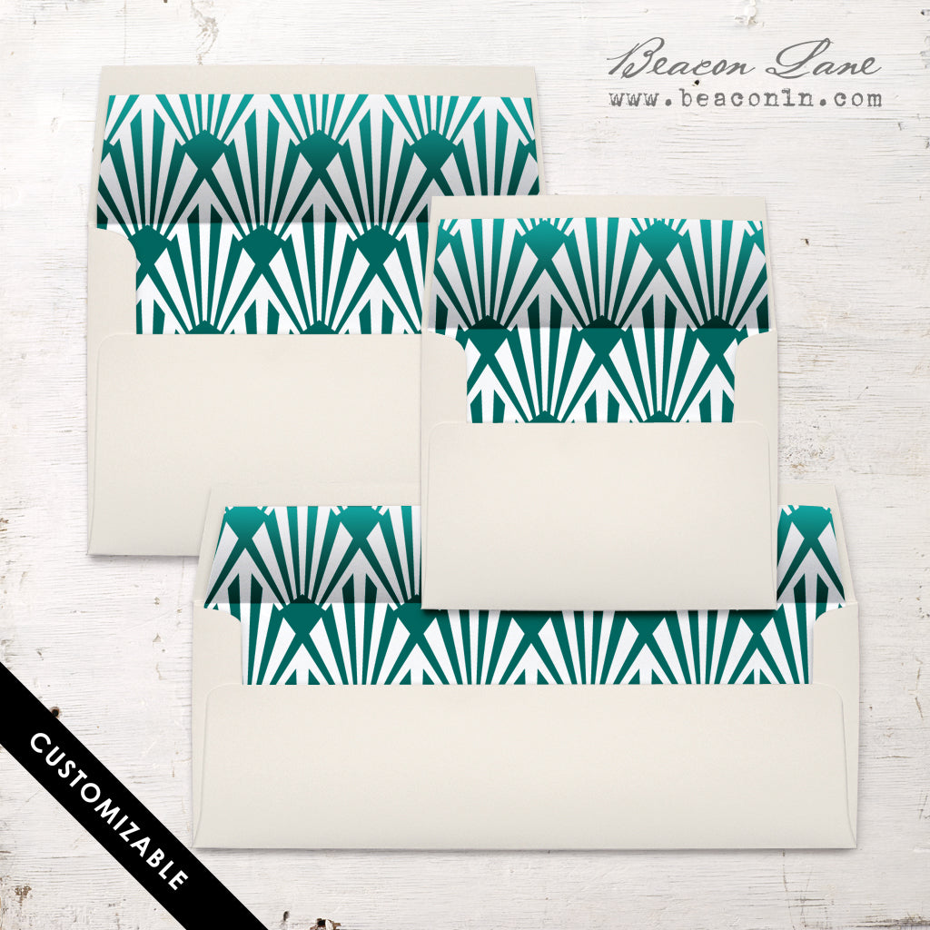 Emerald Deco Envelope Liners