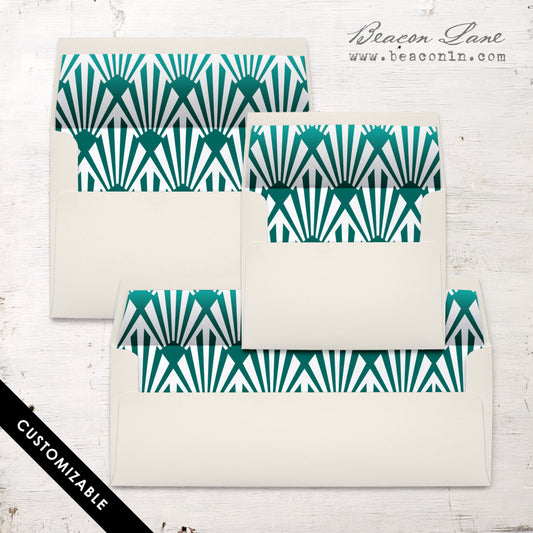 Emerald Deco Envelope Liners