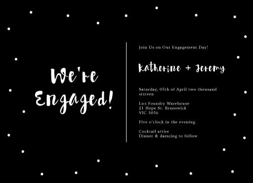 Dots Engagement Invitations by Lina L.