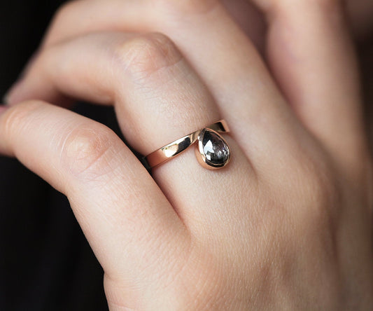 Estelle 1 Carat Salt & Pepper Diamond Ring