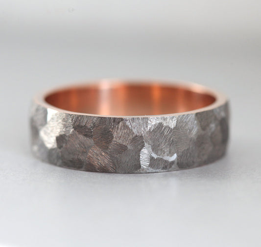 Evan Hammered Wedding Band
