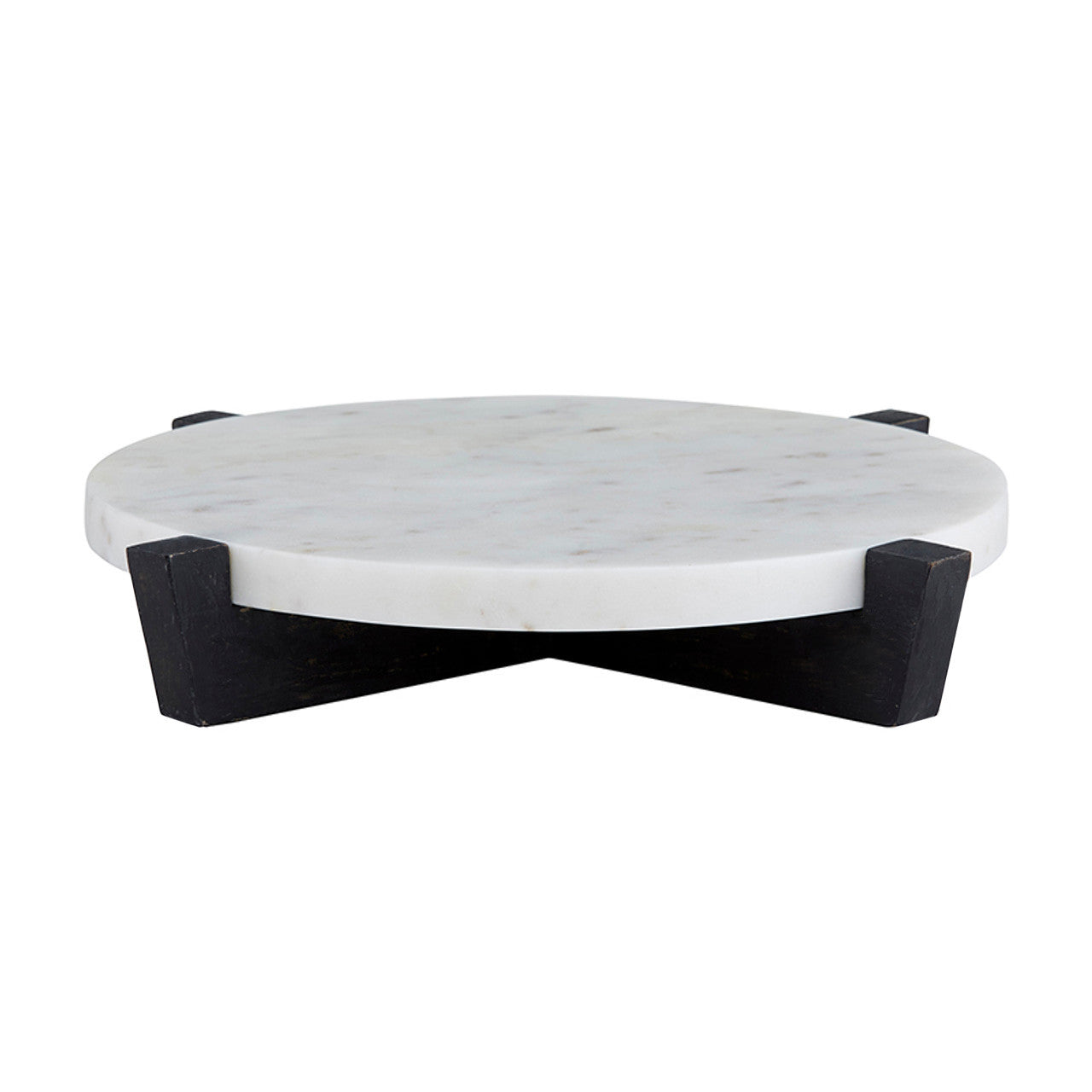 Marble Tray + Mango Wood Stand - Grey