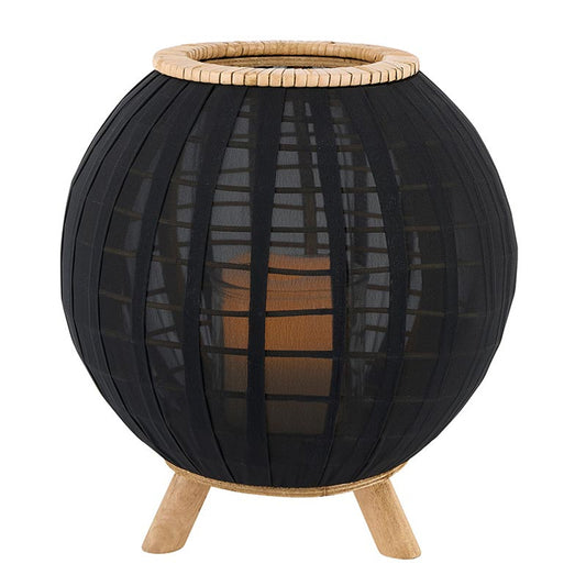 Black Bamboo Lantern - Large