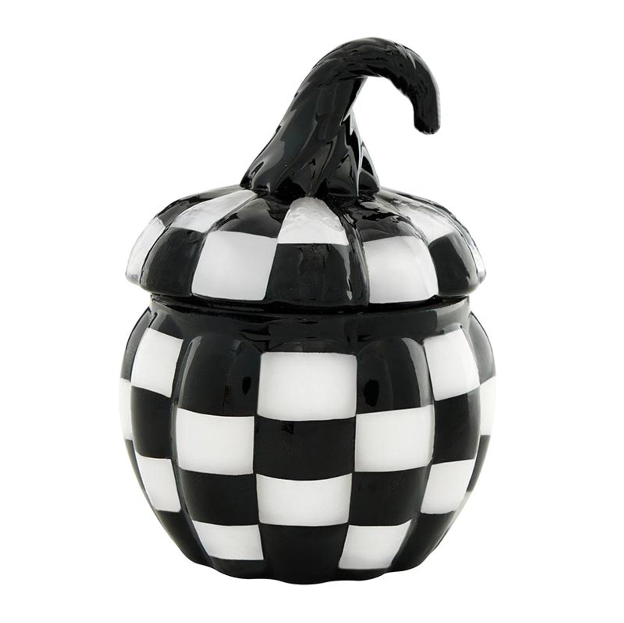 Black Glass Pumpkin Candle - Small