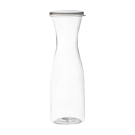 35 oz. Clear Large Disposable Plastic Wine Carafes with Lids