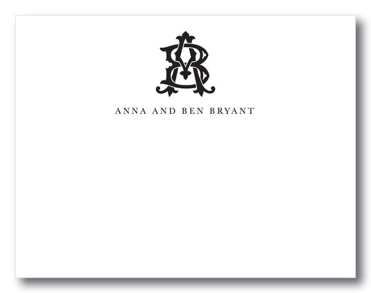 The Chic Monogram Flat Note Card