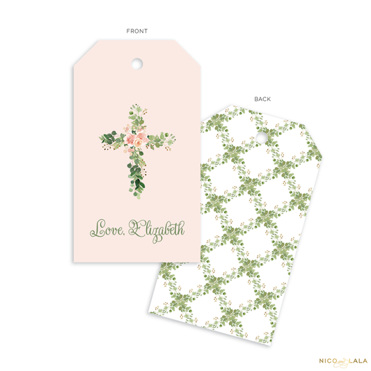 Floral Cross Gift Tags