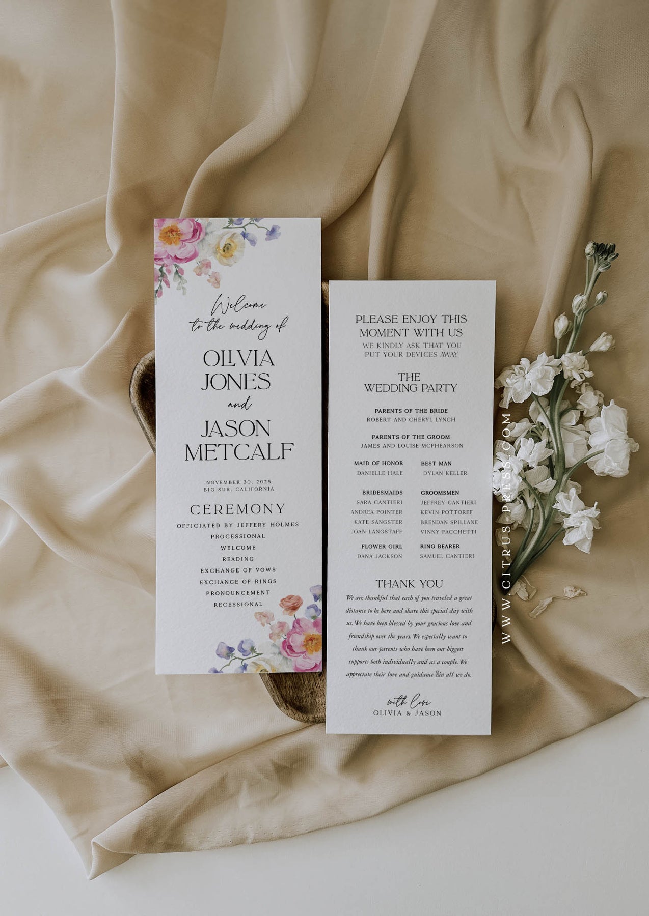 Minimal Tropical Wedding Unplugged Sign | Printable Template