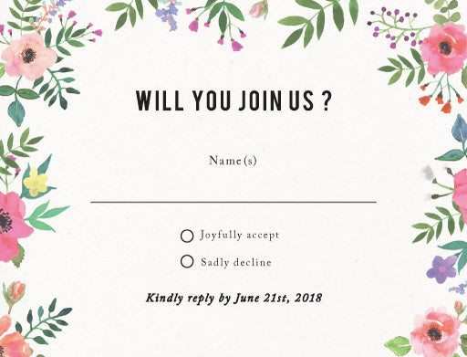 Flos Paradisi RSVP Cards by Phabo R.