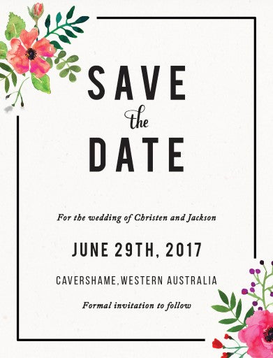 Flos Paradisi Save The Date Cards by Phabo R.