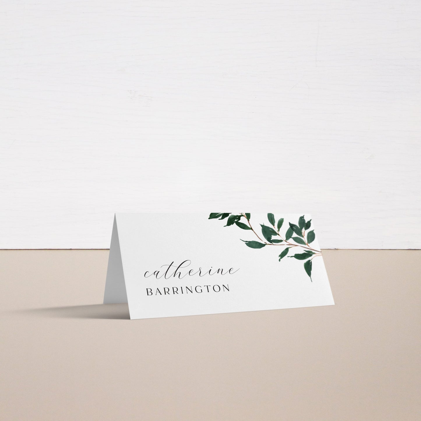 Forest Green Modern Place And Escort Cards