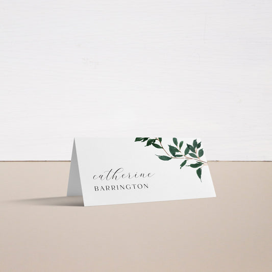 Forest Green Modern Place And Escort Cards