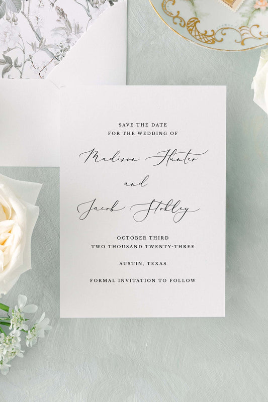 Formal Save The Date Card | The Madison