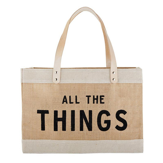 Large Natural Market Tote - All the Things