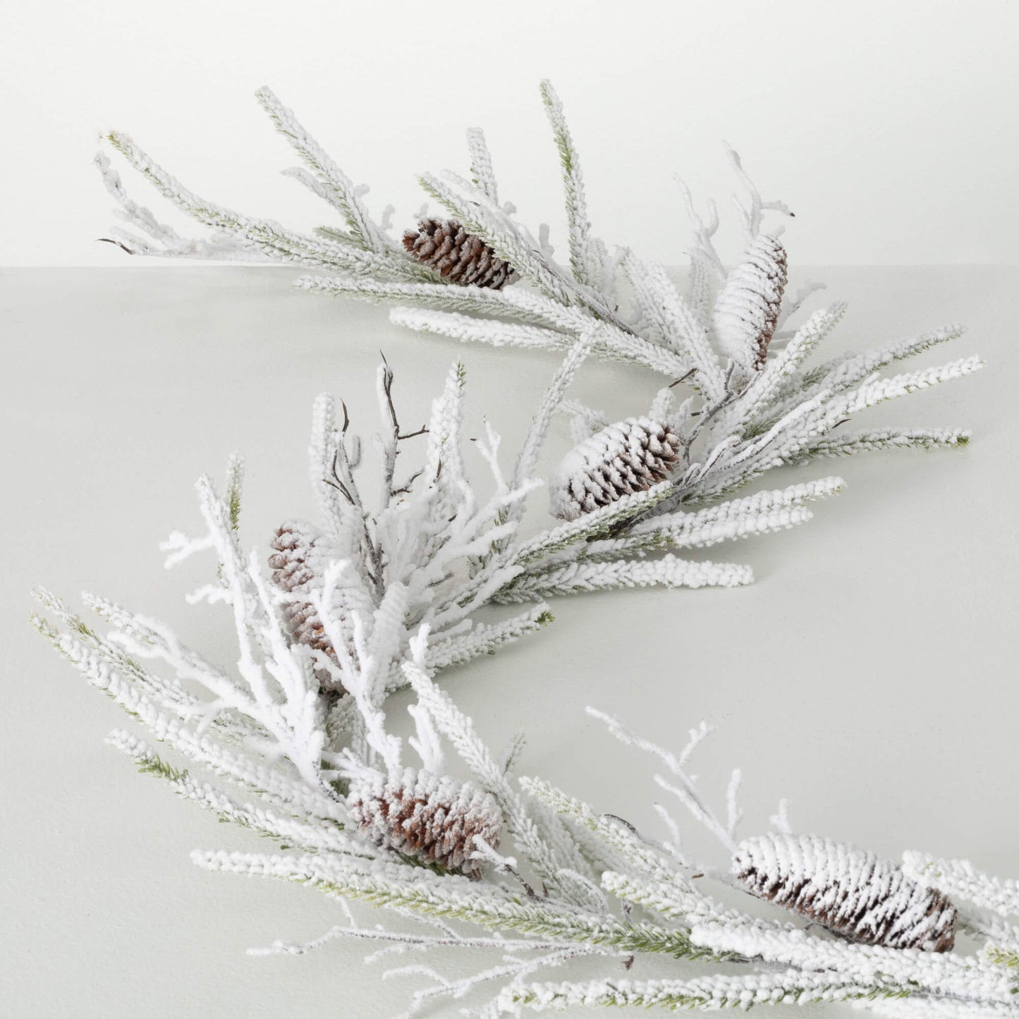 Flocked Pine Twig Garland