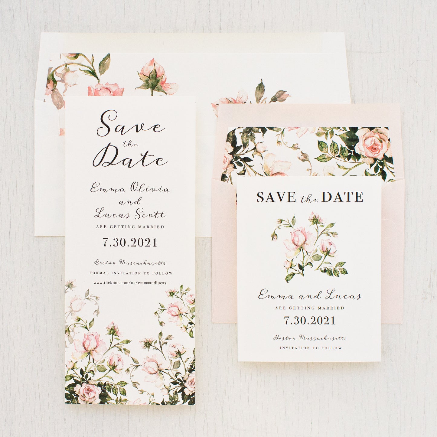 Garden Roses Save The Dates