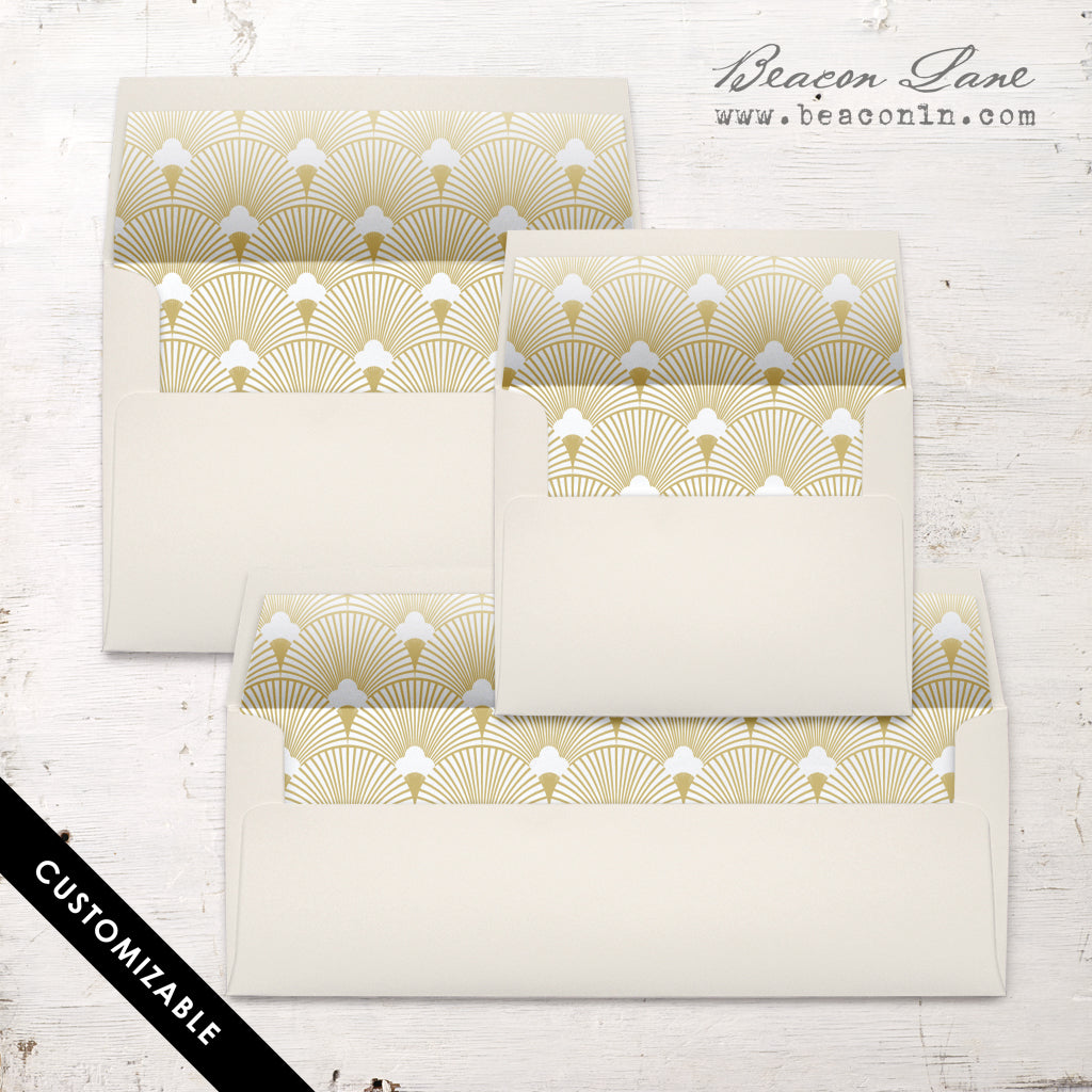 Gold Deco Envelope Liners