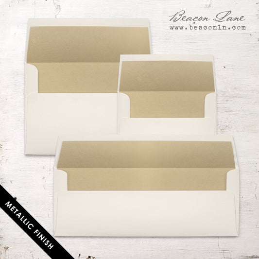 Gold Metallic Envelope Liners