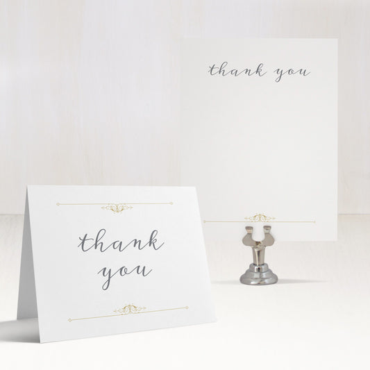 Gold Vintage Thank You Cards
