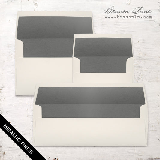 Gray Metallic Envelope Liners