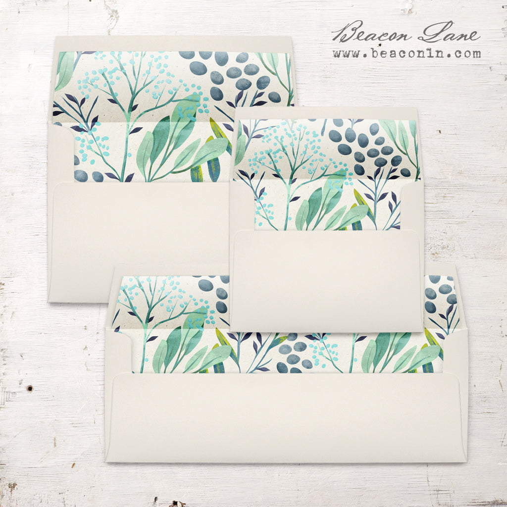 Navy Botanicals Envelope Liners
