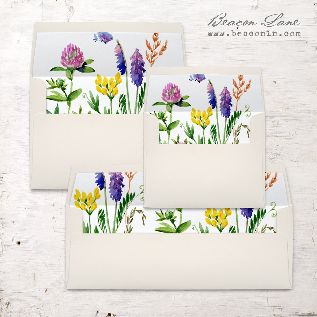 Green Garden Envelope Liners