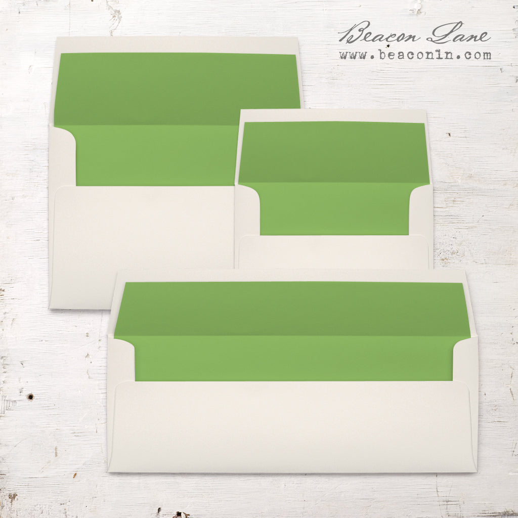 Green Solid Envelope Liners