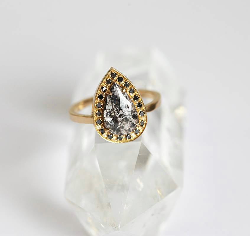 Hannah Salt & Pepper Diamond Ring