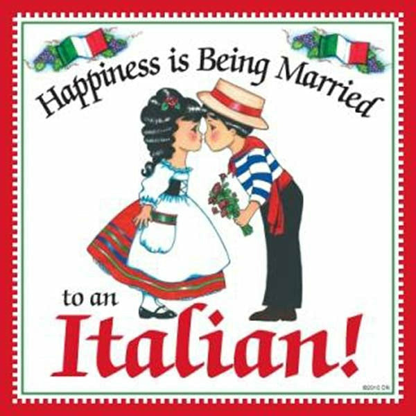 Happiness Married to Italian Magnet Wedding Gift