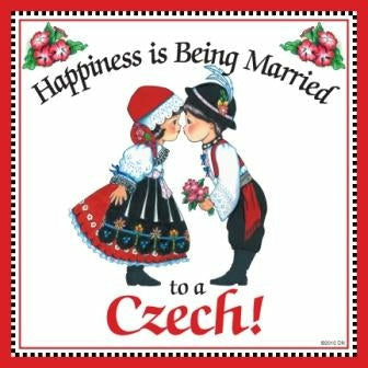 Happiness Married to a Czech Magnet Wedding Gift