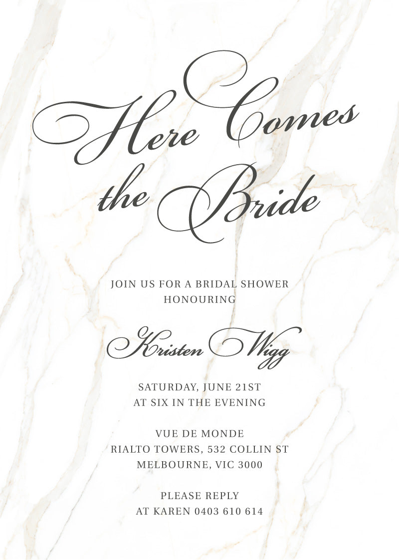 Here Comes The BrideBridal Shower Invitation by Phabo R.