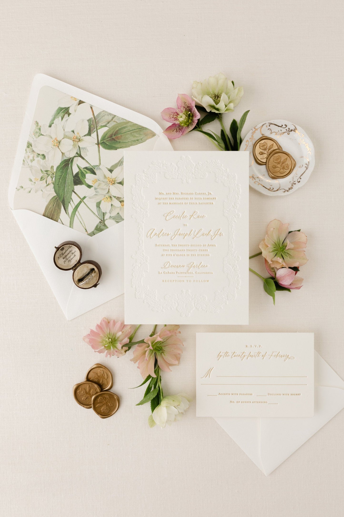 Louis | Wedding Invitation with RSVP