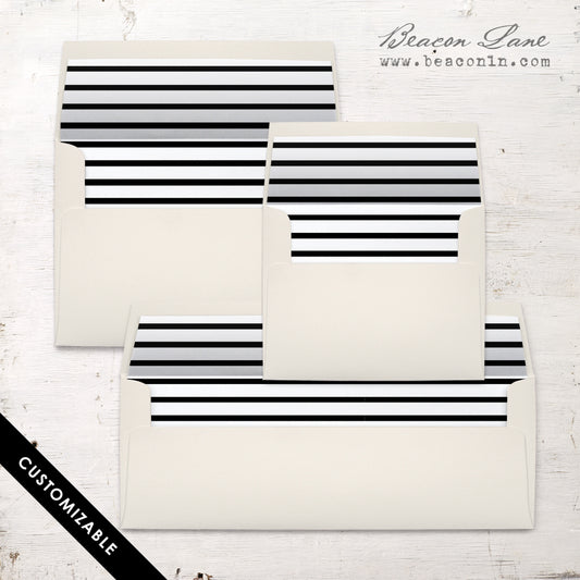 Horizontal Stripe Envelope Liners