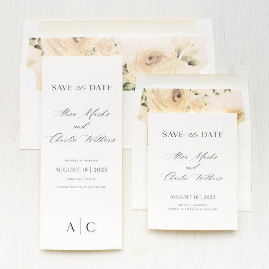 Minimal Calligraphy Save The Dates