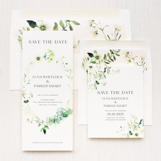 Simple Garden Save The Dates