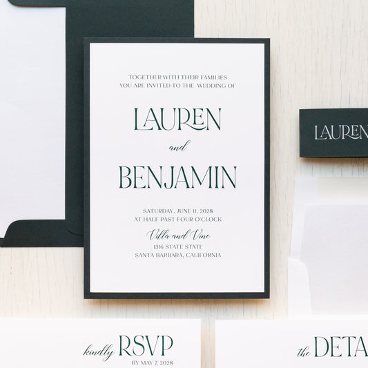 Emerald Luxury Wedding Invitations