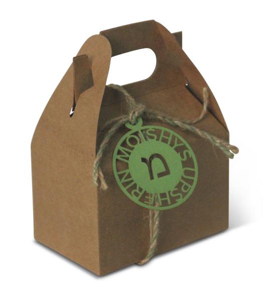 Kraft Gable Box With Personalized Lasercut Seal Tag & Cord