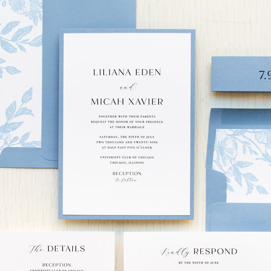 Powder Blue Wedding Invitations